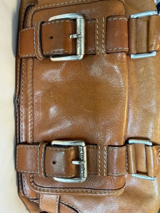 Michael Kors Cognac Leather Satchel with Silver Hardware - Picture 4 of 8